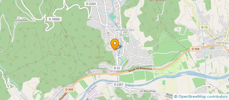 localisation de l'entreprise BOULANGERIE PATISSERIE CAZALS à LAMALOU-LES-BAINS
