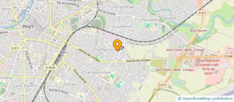 localisation de l'entreprise BOULANGERIE PATISSERIE CHAMPCLAIROT à NIORT