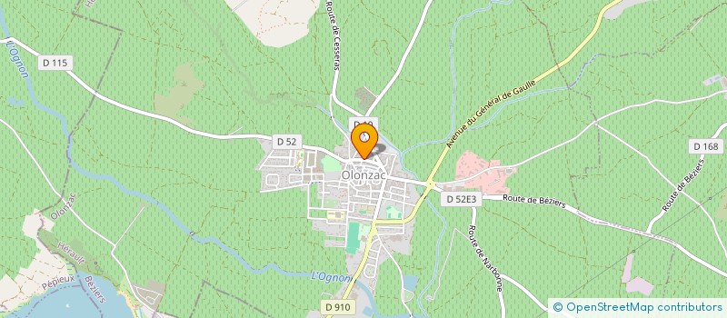 localisation de l'entreprise BOULANGERIE PATISSERIE CHEZ PIERROT  OLONZAC