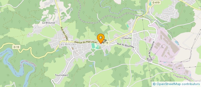 localisation de l'entreprise BOULANGERIE PATISSERIE CLEMENT à LES ANCIZES-COMPS