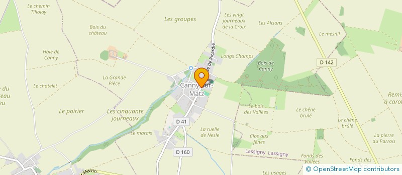 localisation de l'entreprise BOULANGERIE PATISSERIE COINTE  CANNY-SUR-MATZ