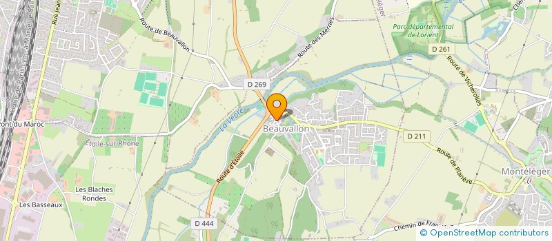 localisation de l'entreprise BOULANGERIE PATISSERIE COTE MONT-BLANC  BEAUVALLON