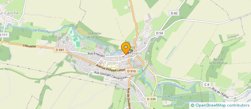 localisation de l'entreprise BOULANGERIE PATISSERIE DE LA CANCHE  FREVENT