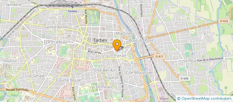 localisation de l'entreprise BOULANGERIE PATISSERIE DE LA FONTAINE  TARBES