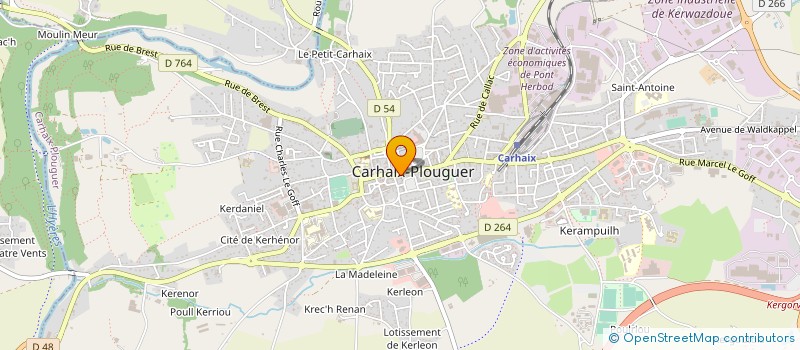 localisation de l'entreprise BOULANGERIE PATISSERIE DE MATOS à CARHAIX PLOUGUER