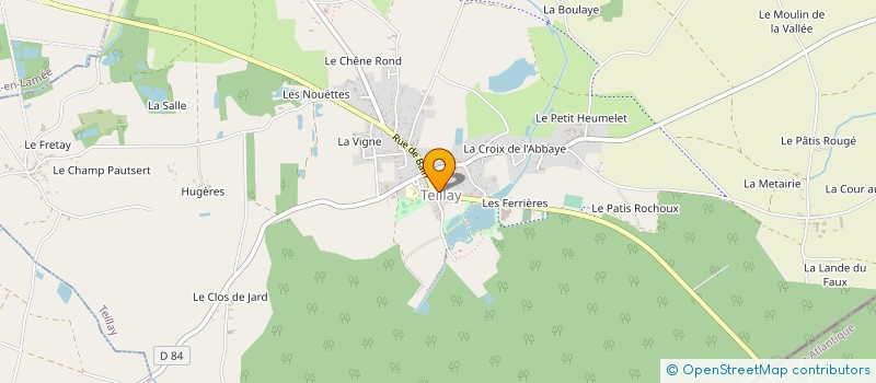 localisation de l'entreprise BOULANGERIE - PATISSERIE DE TEILLAY  TEILLAY