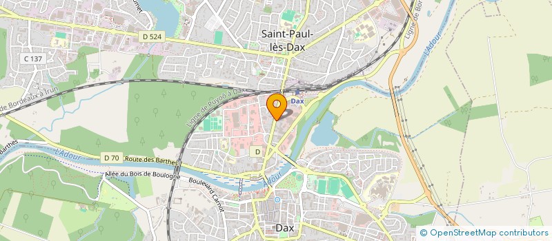 localisation de l'entreprise BOULANGERIE PATISSERIE DEBRAY à DAX