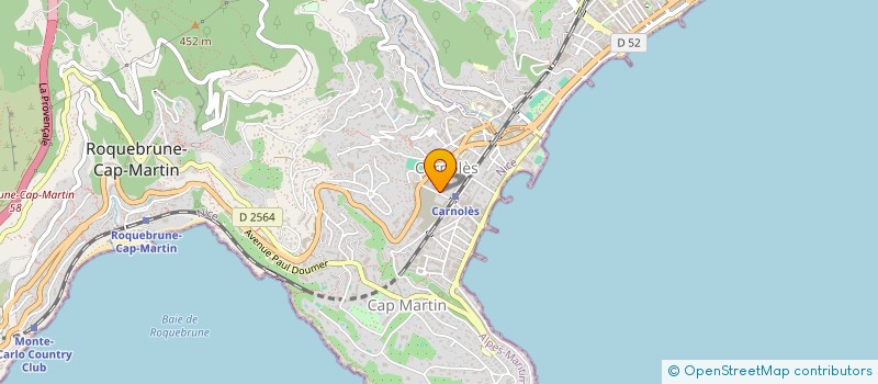 localisation de l'entreprise BOULANGERIE PATISSERIE DES CASERNES à ROQUEBRUNE-CAP-MARTIN