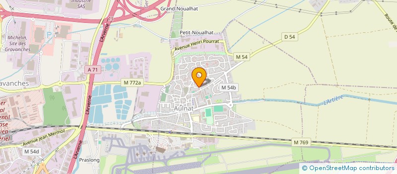 localisation de l'entreprise BOULANGERIE-PATISSERIE DES CO'PAINS  AULNAT