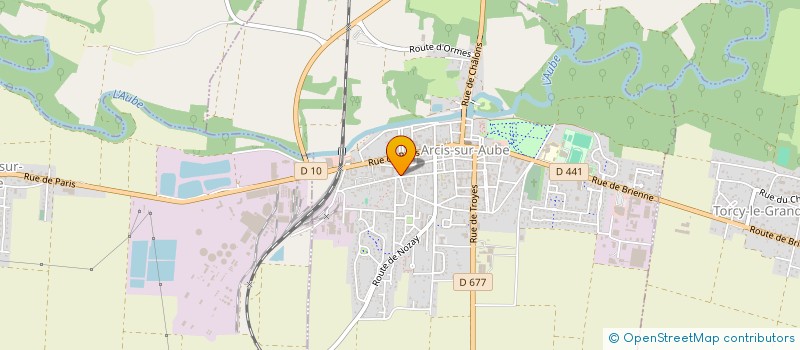 localisation de l'entreprise BOULANGERIE PATISSERIE DES ECOLES à ARCIS-SUR-AUBE