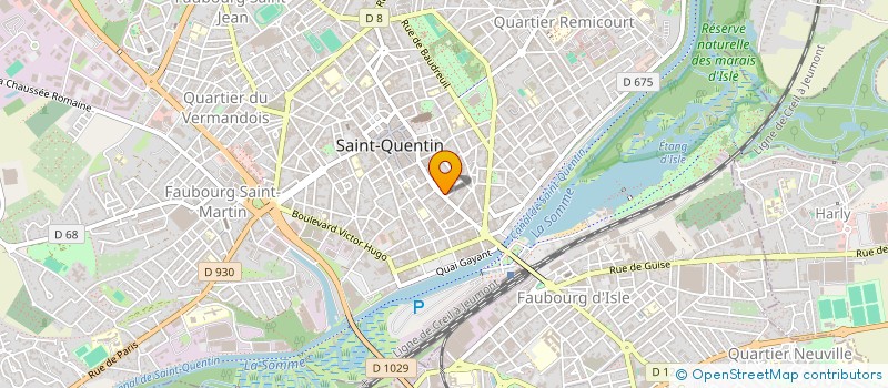 localisation de l'entreprise BOULANGERIE PATISSERIE DU CONSERVATOIRE à SAINT-QUENTIN
