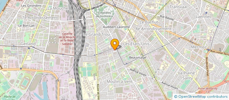 localisation de l'entreprise BOULANGERIE PATISSERIE DU MOULIN A VENT  LYON