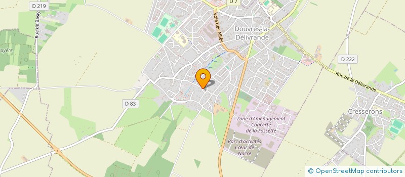 localisation de l'entreprise BOULANGERIE PATISSERIE EUDIER  DOUVRES-LA-DELIVRANDE