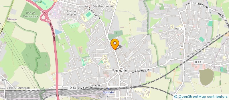 localisation de l'entreprise BOULANGERIE PATISSERIE F.SCIEUX à SOMAIN