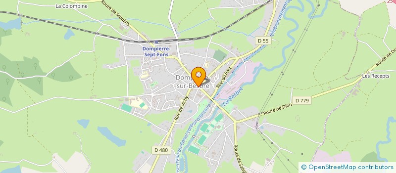 localisation de l'entreprise BOULANGERIE PATISSERIE FERRIERE à DOMPIERRE-SUR-BESBRE