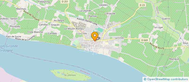 localisation de l'entreprise BOULANGERIE PATISSERIE GRANDJEAN  BOURG