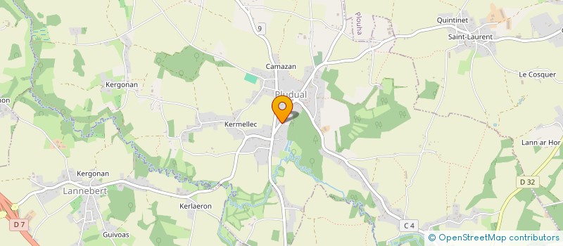 localisation de l'entreprise BOULANGERIE-PATISSERIE HAUCK à PLEGUIEN