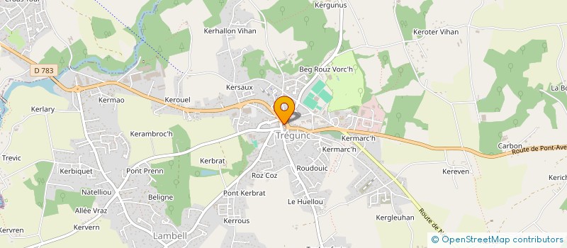 localisation de l'entreprise BOULANGERIE PATISSERIE HERLEDAN à TREGUNC