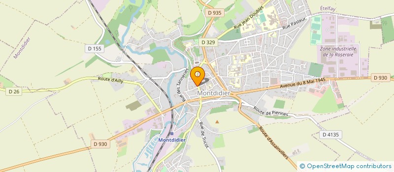 localisation de l'entreprise BOULANGERIE PATISSERIE JOSSE  MONTDIDIER