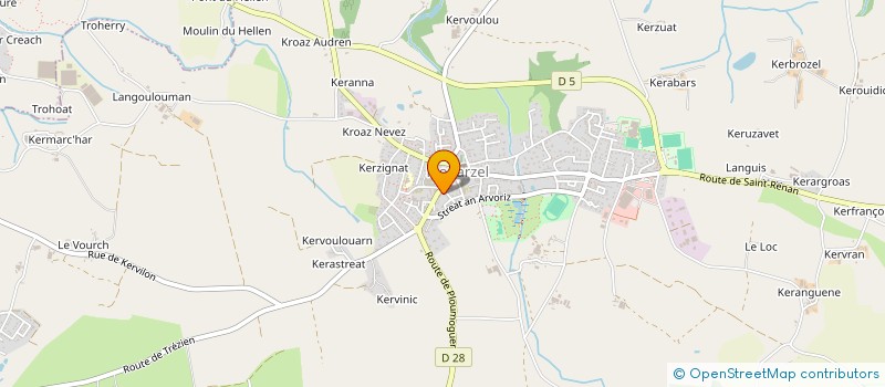 localisation de l'entreprise BOULANGERIE-PATISSERIE KERRENEUR  PLOUARZEL