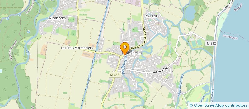 localisation de l'entreprise BOULANGERIE PATISSERIE KIEHL  PLOBSHEIM