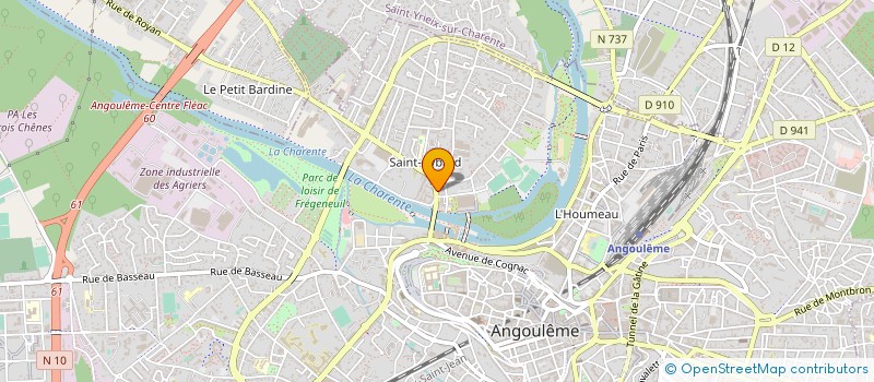 localisation de l'entreprise BOULANGERIE PATISSERIE LABROCHE à ANGOULEME