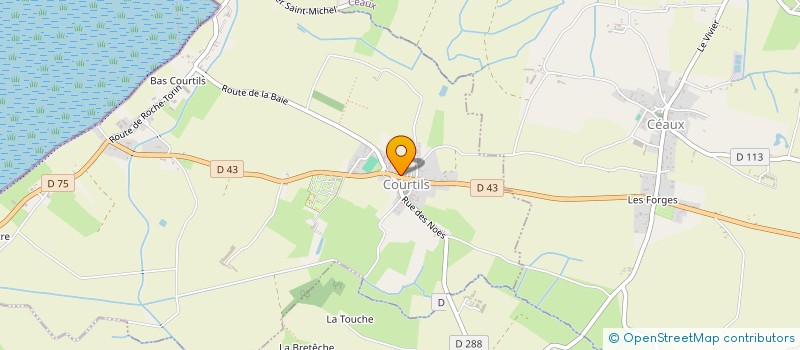 localisation de l'entreprise BOULANGERIE PATISSERIE LEVEILLE  COURTILS