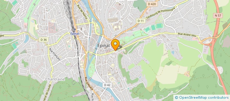 localisation de l'entreprise BOULANGERIE PATISSERIE LIONEL MARTIN  EPINAL