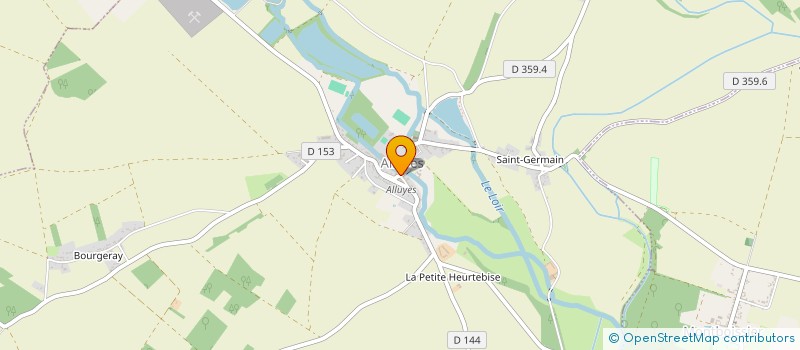 localisation de l'entreprise BOULANGERIE-PATISSERIE MARTIN & SEIGNEURY à ALLUYES
