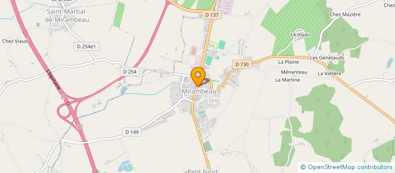 localisation de l'entreprise BOULANGERIE PATISSERIE MIRAMBEAULAISE  MIRAMBEAU