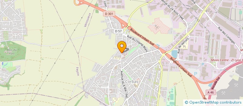 localisation de l'entreprise BOULANGERIE PATISSERIE MULLER à CORBAS