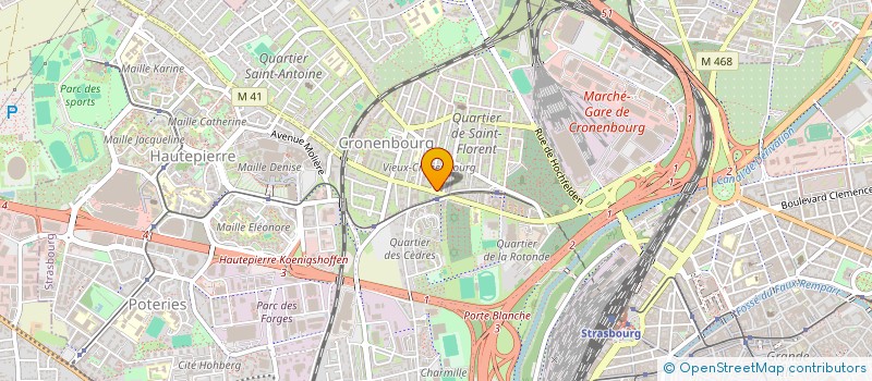 localisation de l'entreprise BOULANGERIE PATISSERIE OLLAND  STRASBOURG