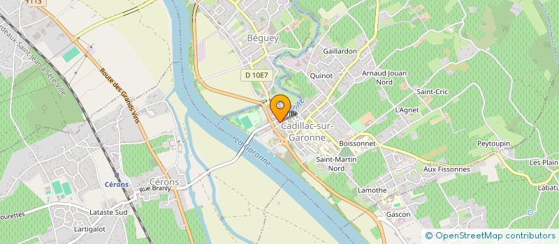 localisation de l'entreprise BOULANGERIE PATISSERIE PARTARRIEU  CADILLAC-SUR-GARONNE