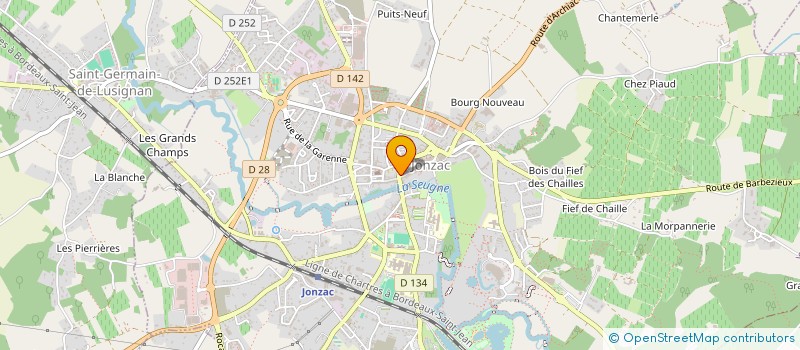 localisation de l'entreprise BOULANGERIE PATISSERIE PIERRE ET JULIETTE  JONZAC