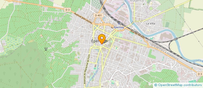 localisation de l'entreprise BOULANGERIE PATISSERIE PIRAUX à EPERNAY