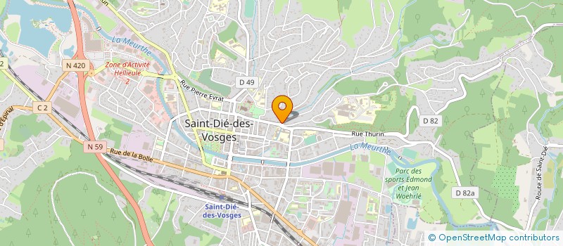 localisation de l'entreprise BOULANGERIE-PATISSERIE POIREL à SAINT-DIE-DES-VOSGES