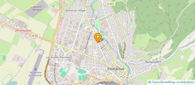 localisation de l'entreprise BOULANGERIE PATISSERIE RACINE à PONTARLIER