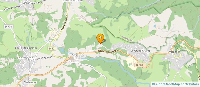 localisation de l'entreprise BOULANGERIE PATISSERIE RIVIERE  SAINT-GENES-CHAMPANELLE