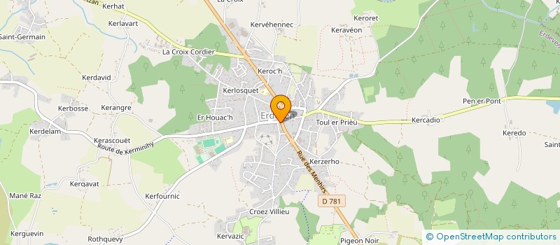localisation de l'entreprise BOULANGERIE PATISSERIE ROBIC à ERDEVEN
