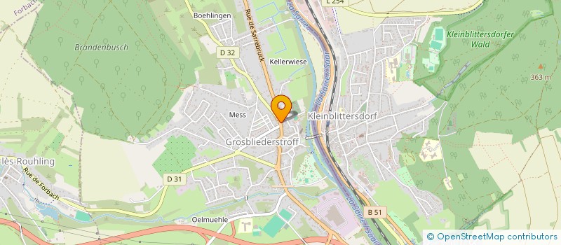 localisation de l'entreprise BOULANGERIE PATISSERIE RUSSO  GROSBLIEDERSTROFF