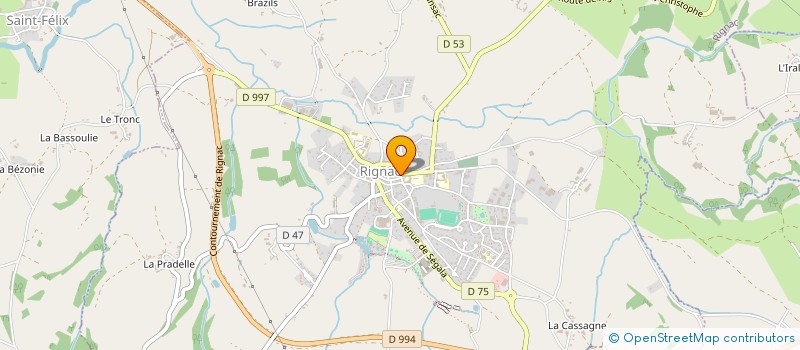 localisation de l'entreprise BOULANGERIE PATISSERIE SEGONDS à RIGNAC
