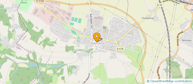 localisation de l'entreprise BOULANGERIE PATISSERIE SERCLERAT à HEYRIEUX