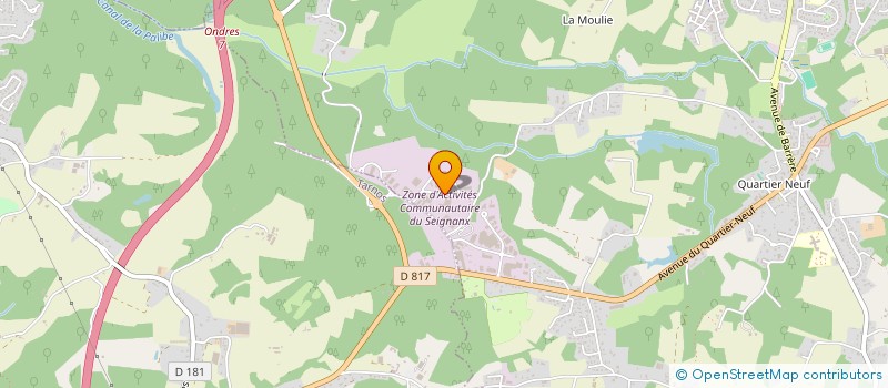 localisation de l'entreprise BOULANGERIE PATISSERIE SERVICES PLUS à SAINT-MARTIN-DE-SEIGNANX