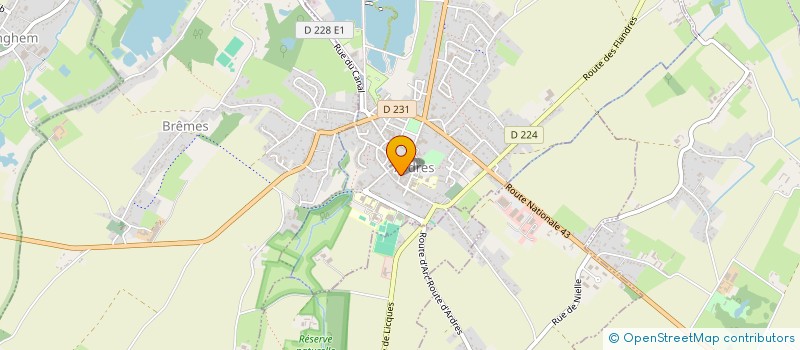 localisation de l'entreprise BOULANGERIE PATISSERIE TARTART  ARDRES