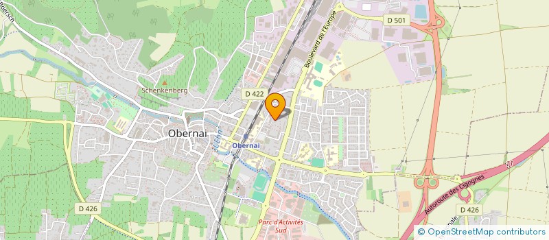 localisation de l'entreprise BOULANGERIE PATISSERIE TASGIN  OBERNAI