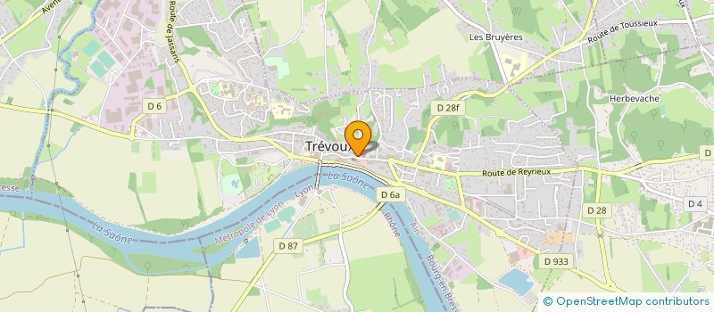 localisation de l'entreprise BOULANGERIE PATISSERIE TAVIAN  TREVOUX