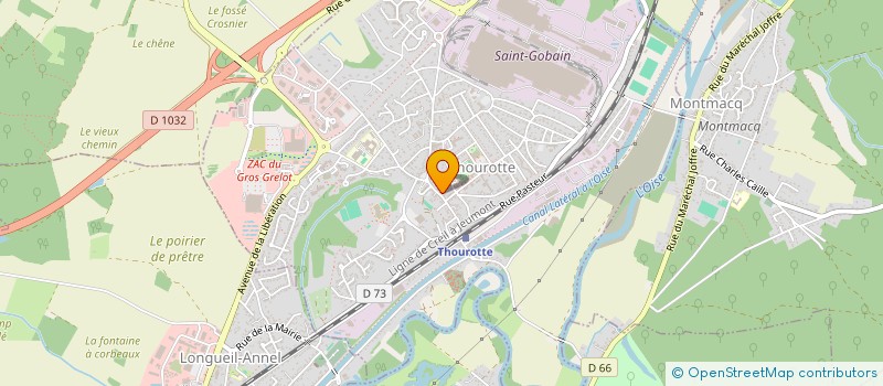 localisation de l'entreprise BOULANGERIE PATISSERIE THOMAS  THOUROTTE