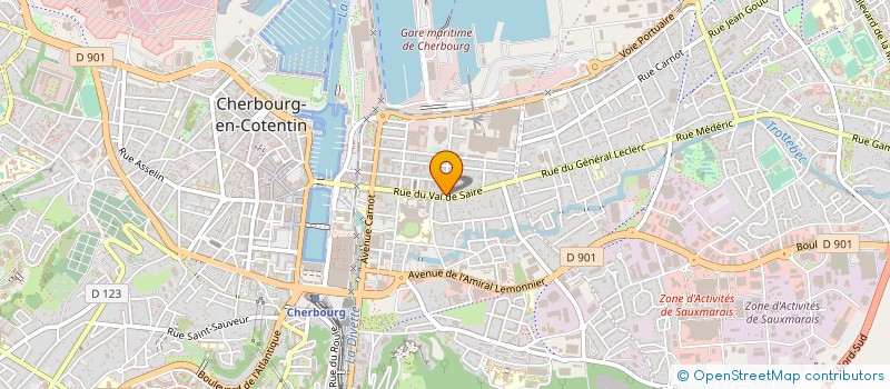 localisation de l'entreprise BOULANGERIE PATISSERIE TOULORGE  CHERBOURG-EN-COTENTIN