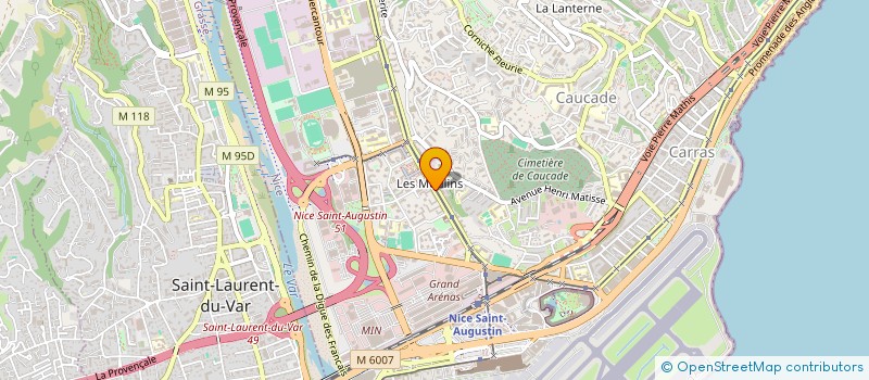 localisation de l'entreprise BOULANGERIE PATISSERIE TRAITEUR PAUL MONTEL à NICE