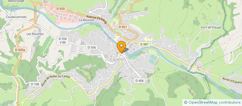 localisation de l'entreprise BOULANGERIE PATISSERIE VEYRE  ESPALION